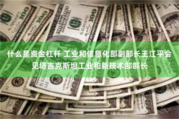 什么是资金杠杆 工业和信息化部副部长王江平会见塔吉克斯坦工业和新技术部部长